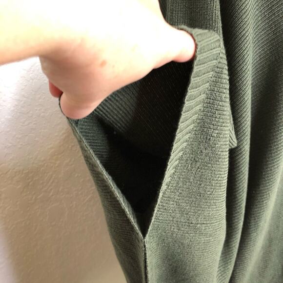 Lululemon Divinity army green ribbed knit poncho sweater size One Size - Picture 11 of 15